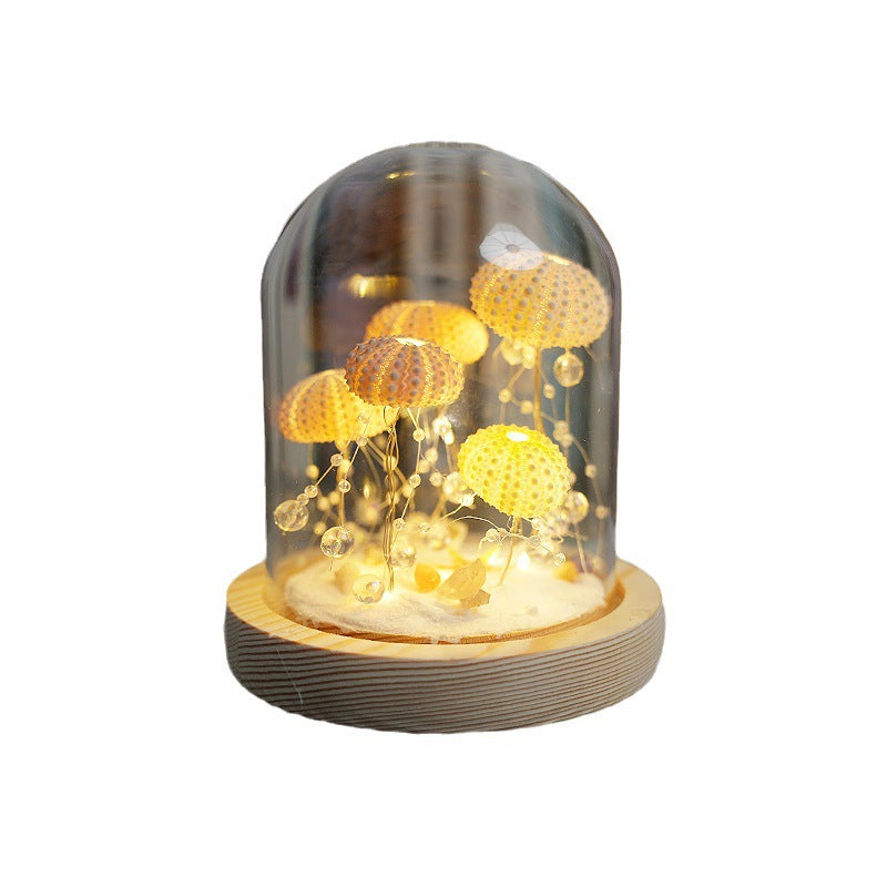 Creative Sea Urchin Shell Jellyfish Lamp Handmade
