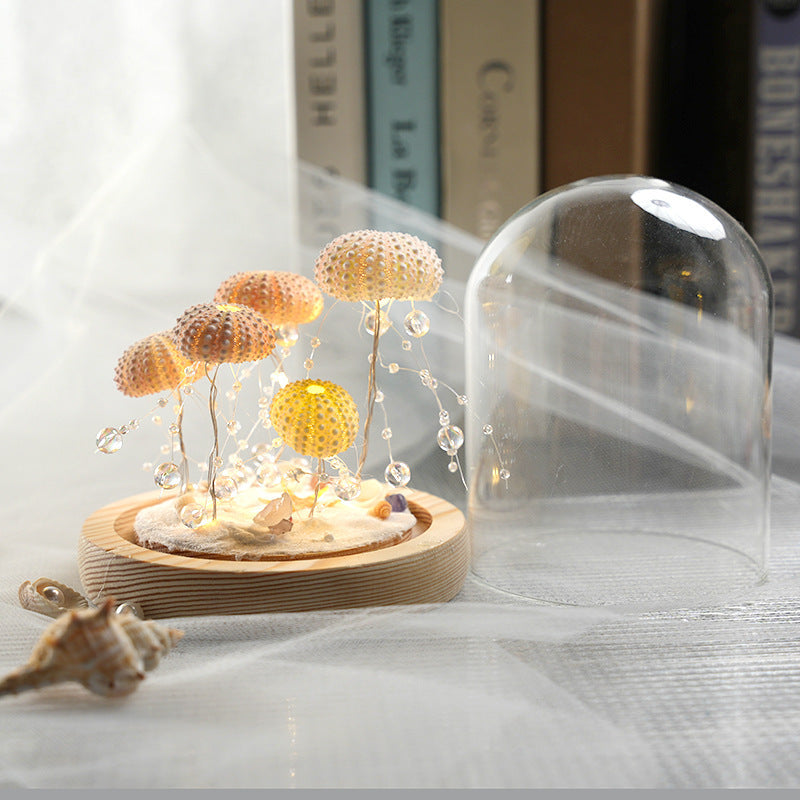 Creative Sea Urchin Shell Jellyfish Lamp Handmade